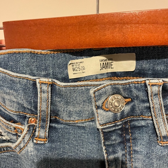 Topshop Jamie Jeans W25 L30 Embroidered - Picture 2 of 4